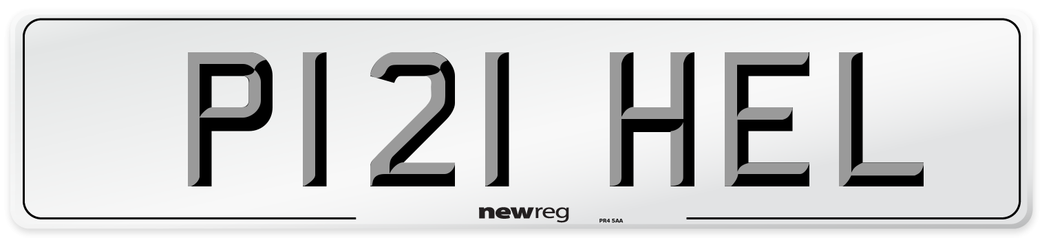 P121 HEL Number Plate from New Reg